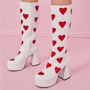 SUGAR THRILLZ HEART GOGO BOOTS DOLLSKILL